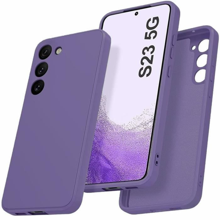 Silicone Case - Samsung - Galaxy S23 - Ultra Slim - Dark Purple - Anti-slip