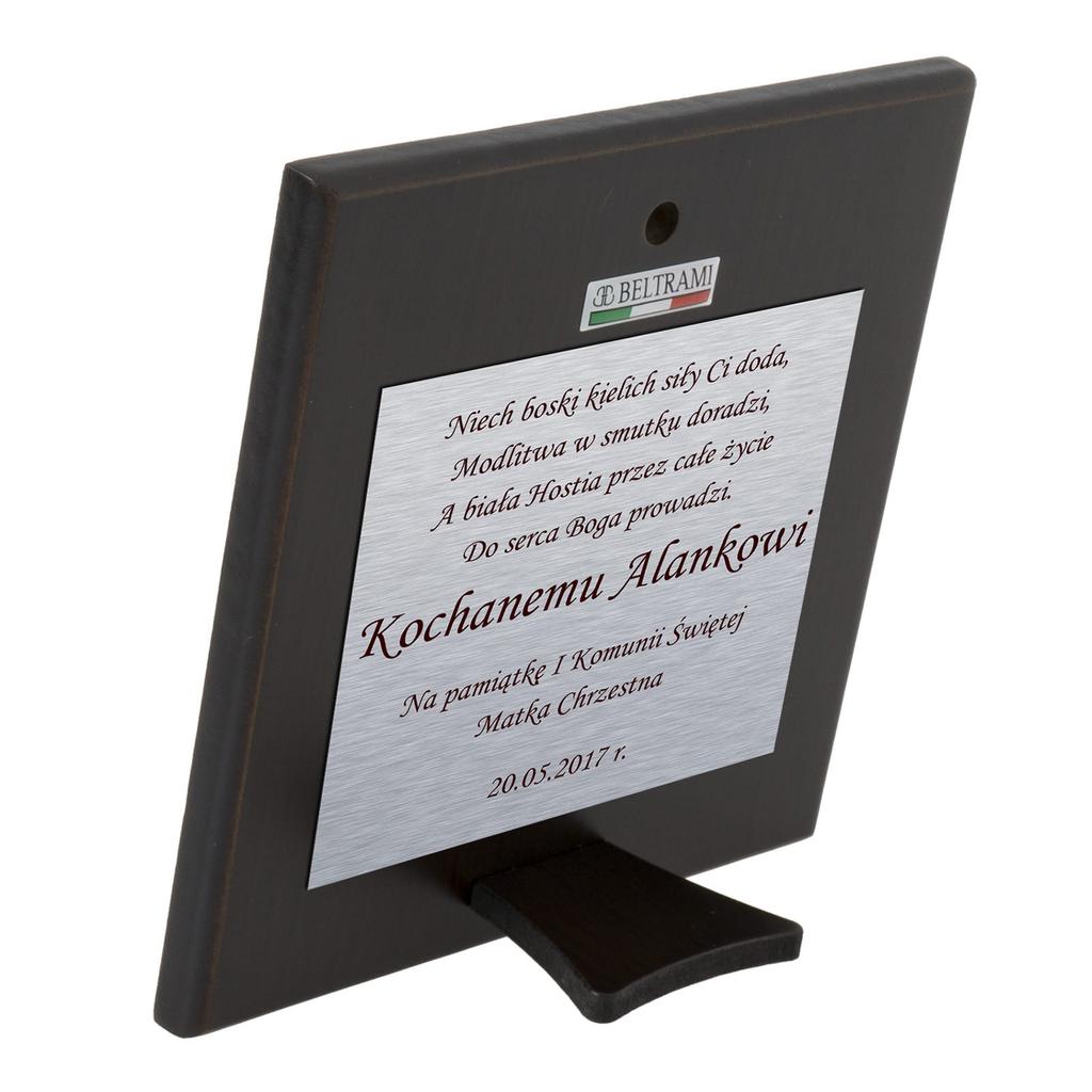 Silver Picture for a Boy as a Souvenir of First Holy Communion + Engraving 6568O 8 X 8