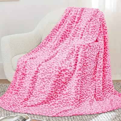 Leopard Print Throw Blanket - Soft Fluffy (Flannel) | Cozy, Couch/Bed/Office/Camping