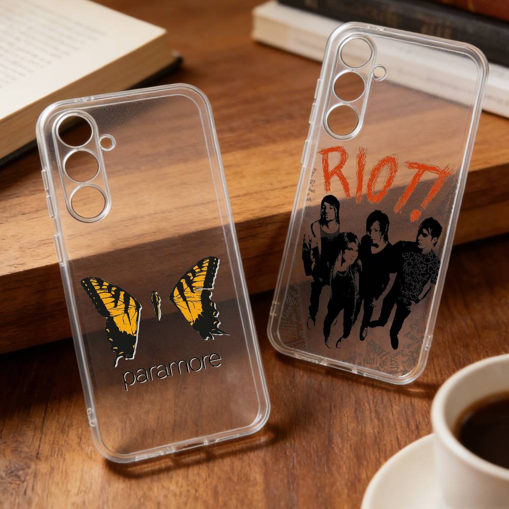 COOL Band P-Paramore-E phone Case For Samsung S30,23,21,22,20, FE lite,S10,9,8,7 PIus Note20ultra Soft Transparent