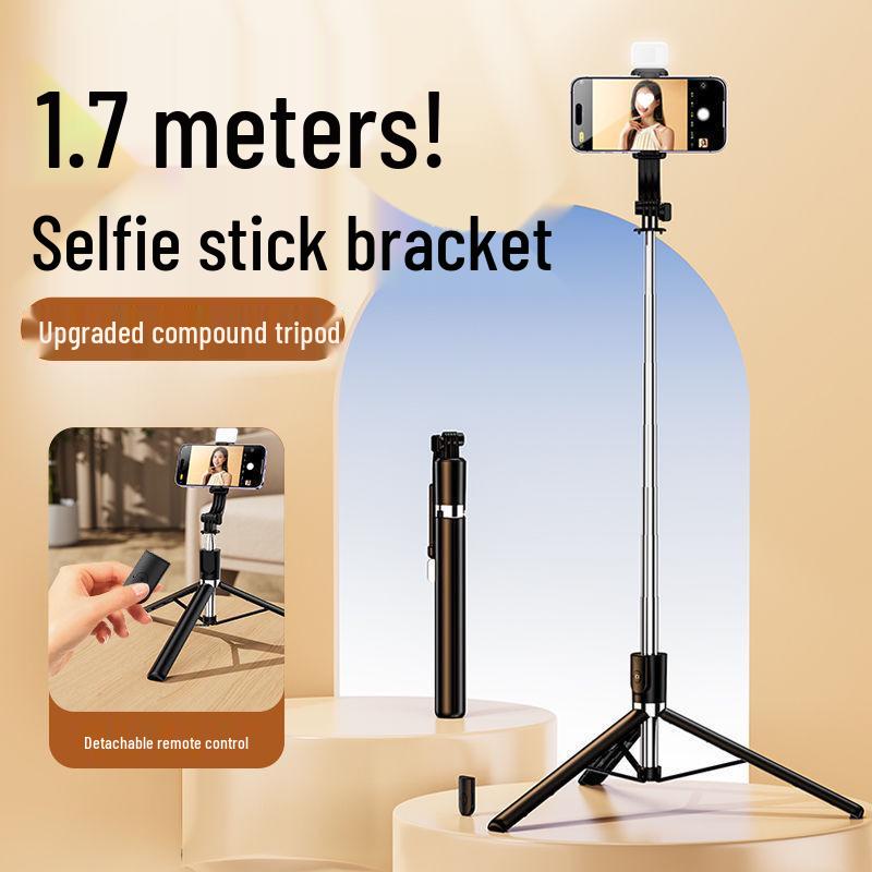 Foldable Bluetooth Selfie Stick & Tripod with Remote Control - Portable for Travel