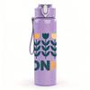 1PC Nonna Leaf Letter Art Frame 750ml Color Plastic Sports Water Bottle Leakproof Flip Straw Lid Suitable for Sports Office Home Use