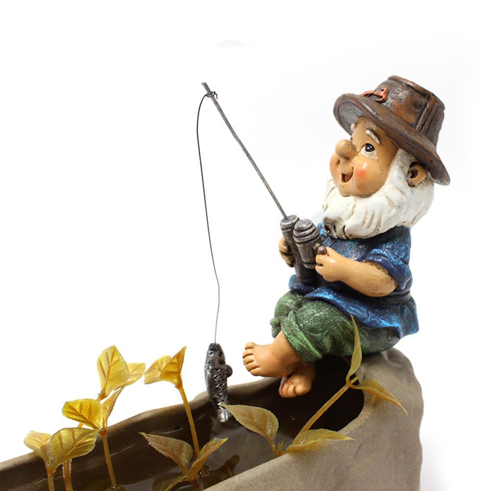 

Waterproof Fishing Dwarf Gnome Statue for Outdoor Garden Decor Sun Protection Ingenious Design Ideal for Home and Office Use China Mainland
