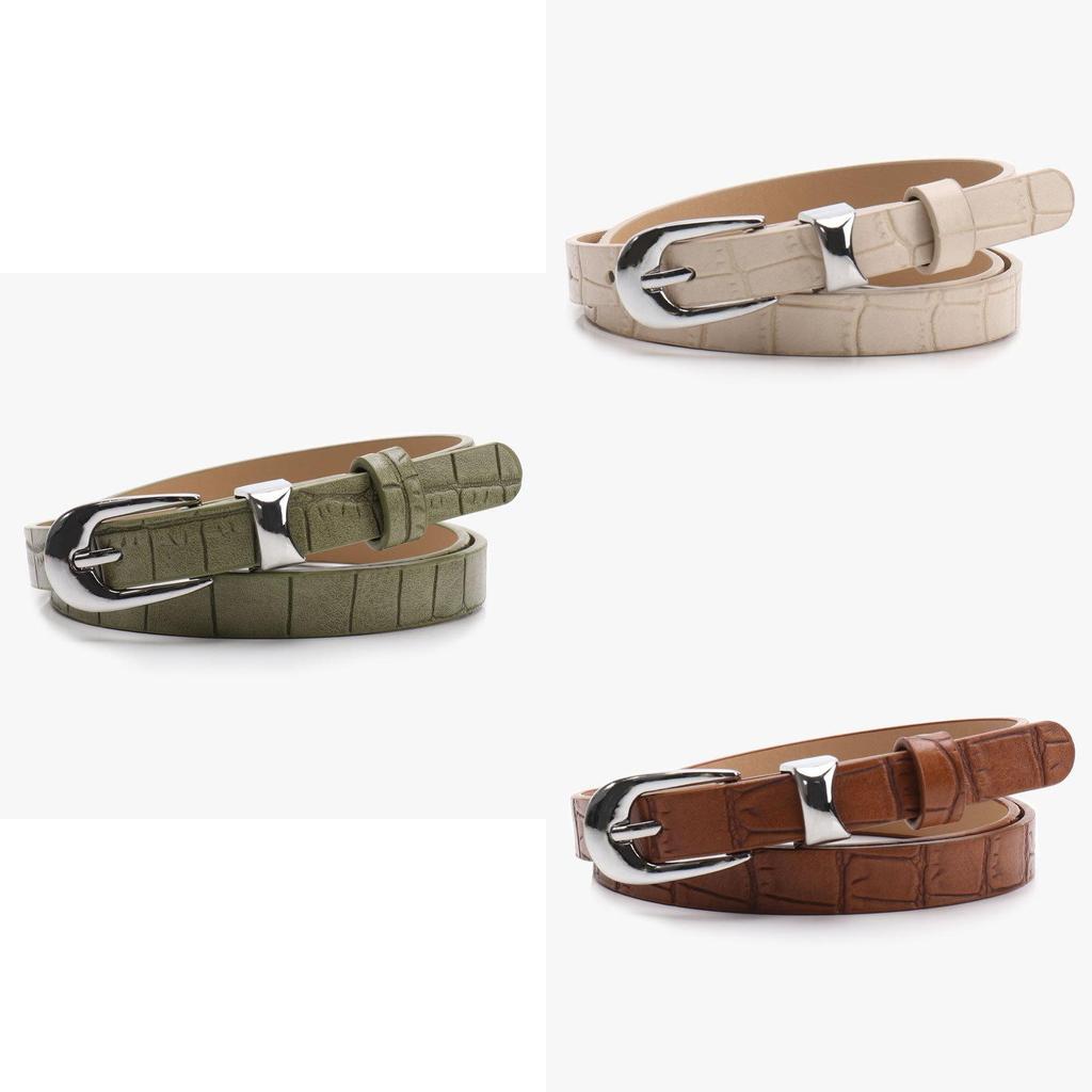 Stylish Womens Pu Belt With Textured Pattern For Casual And Business Looks