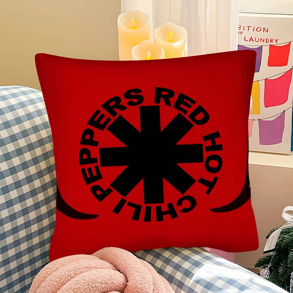 Pc Popular Rock Band Red Hot Chili Peppers Pillow Case Fashion Square Pillowcase Bedroom Sofa Room Ins Decoration Leisure