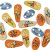 Oval Fabric Embroidery Hair Clip 2Pcs/set Children's Hair Accessories  Party