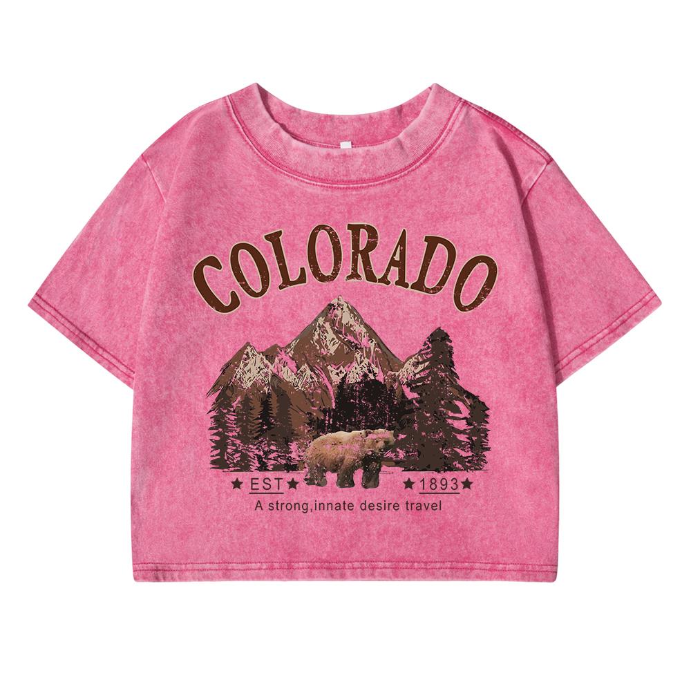 Funny Animal Printing Female Washed Short Tshirts Breathable Casual T-Shirts Soft Clothes Loose Distress Tshirts Women