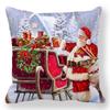 Santa Print Pillowcase New Year 2022 Christmas Decorations Home  Cushion Covers