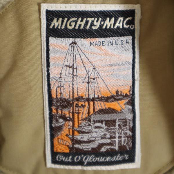 MIGHTY MAC 80s Vintage Made In USA Mountain Parka Beige Boa Fur Lining Men's Used