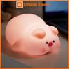 Pink Little Pig LED Night Light Touch Sensor Cartoon Kid's Nightlights Silicone Child Holiday Christmas Gift Bedside Lamp Decor