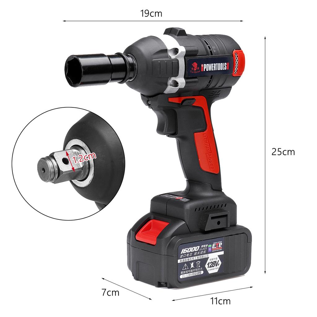 88VF Brushless Cordless Electric Impact Wrench Driver Hammer Drill