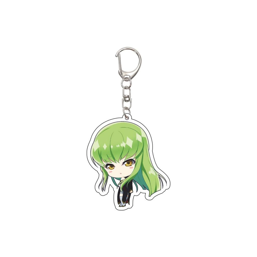 55MM Anime CODE GEASS Lelouch of the Rebellion Keychain Lelouch Lamperouge Key Chain Acrylic Model Plate Christmas Gifts