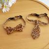Leopard  Collar for Cat Pet Breakaway with Bell Bowtie Detachable Bow Adjustable Safety Kitten Puppy Girl Boy
