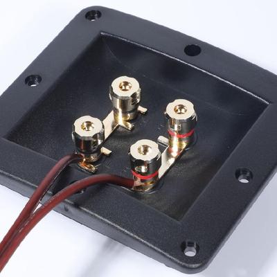 Speaker Terminal Box with 4 Parallel Channel Audios Junction Box Durability ABS Construction For Multiple Speaker Wire