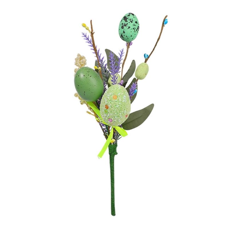 Efficient Spring Festival Eggs Artificial Flower Bouquets Bright Home Office Easters Celebration Decoration