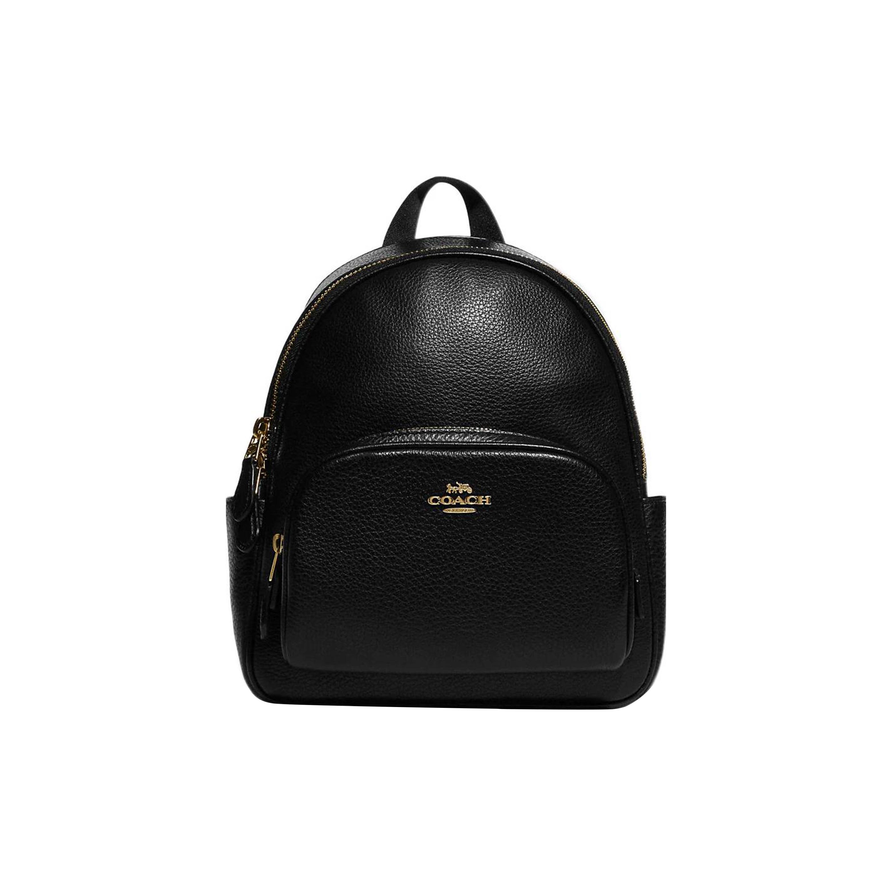 COACH Court Leather Backpack Small Women`s