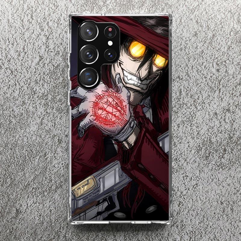 A-Alucard Hellsing Anime Print Soft Case for Samsung Galaxy S25 Edge S24 S23 S22 Ultra S21 Plus S20 FE Phone Shell S10 + Pattern