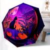 1pc Moonlit Garden Automatic Open/Close, Foldable Compact Umbrella with 8-Rib Shaft, Perfect Gift For Men And Women 152