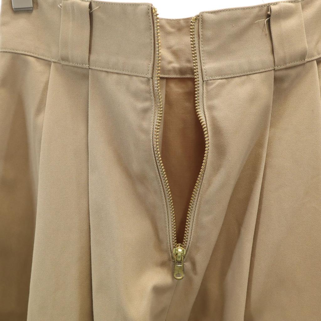 Danton Long Length Tuck Chinos Skirt 34 Beige Women Used