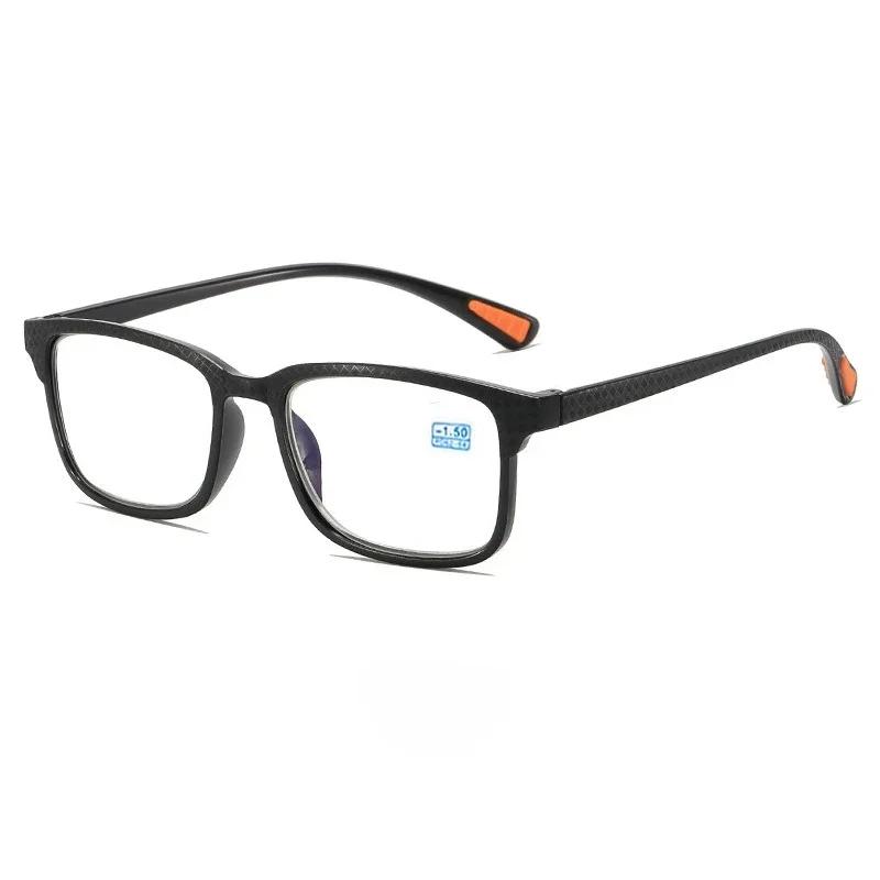 Ultralight Anti Blue Light Myopia Glasses Men Women Comfortable Square Frame Near Sight Eyeglasses Finished minus Sight Glasses