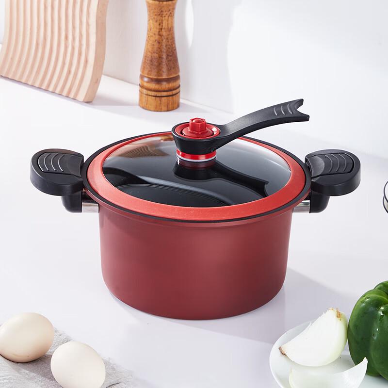 Yibodesi 23cm Red Iron Micro Pressure Cooker
