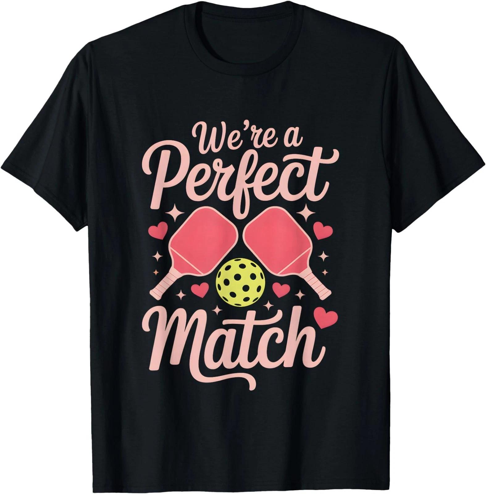 Cute Pickleball Couple for Men Women Dink Player Paddleball T-Shirt M