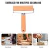 Ergonomic Handle Wooden Baking Roller With Steel Rings Rolling Pin For Effortlessly Dough Kneading And Space Saving