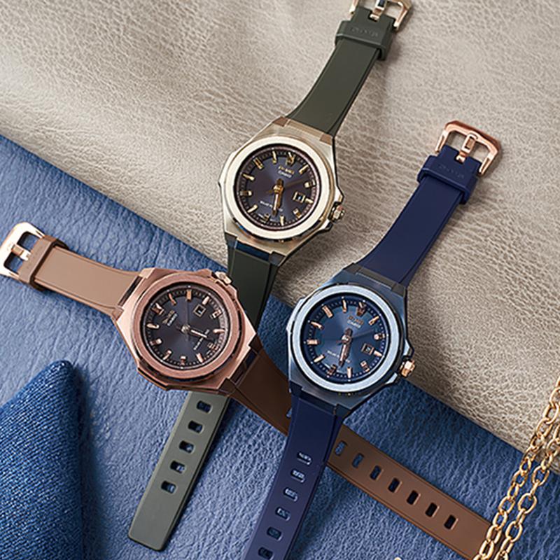 Casio BABY-G G-MS series, elegant and fashionable, solar powered, sports waterproof, quartz movement, resin strap, Japanese and Korean MSG-S500G-3APR