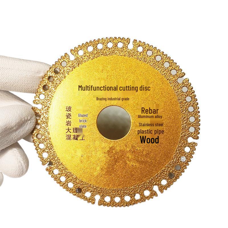 Multifunctional Cutting Disc for Glass, Tile, Stone, Cement, Marble, Cast Iron, Rebar, and Wood - Angle Grinder Blade