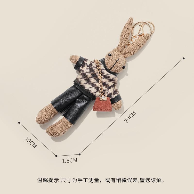 Fashion Thousand Birds Rabbit Cute Plush Doll Pendant Creative Keychain Bag Pendant Plush Toy Fashion