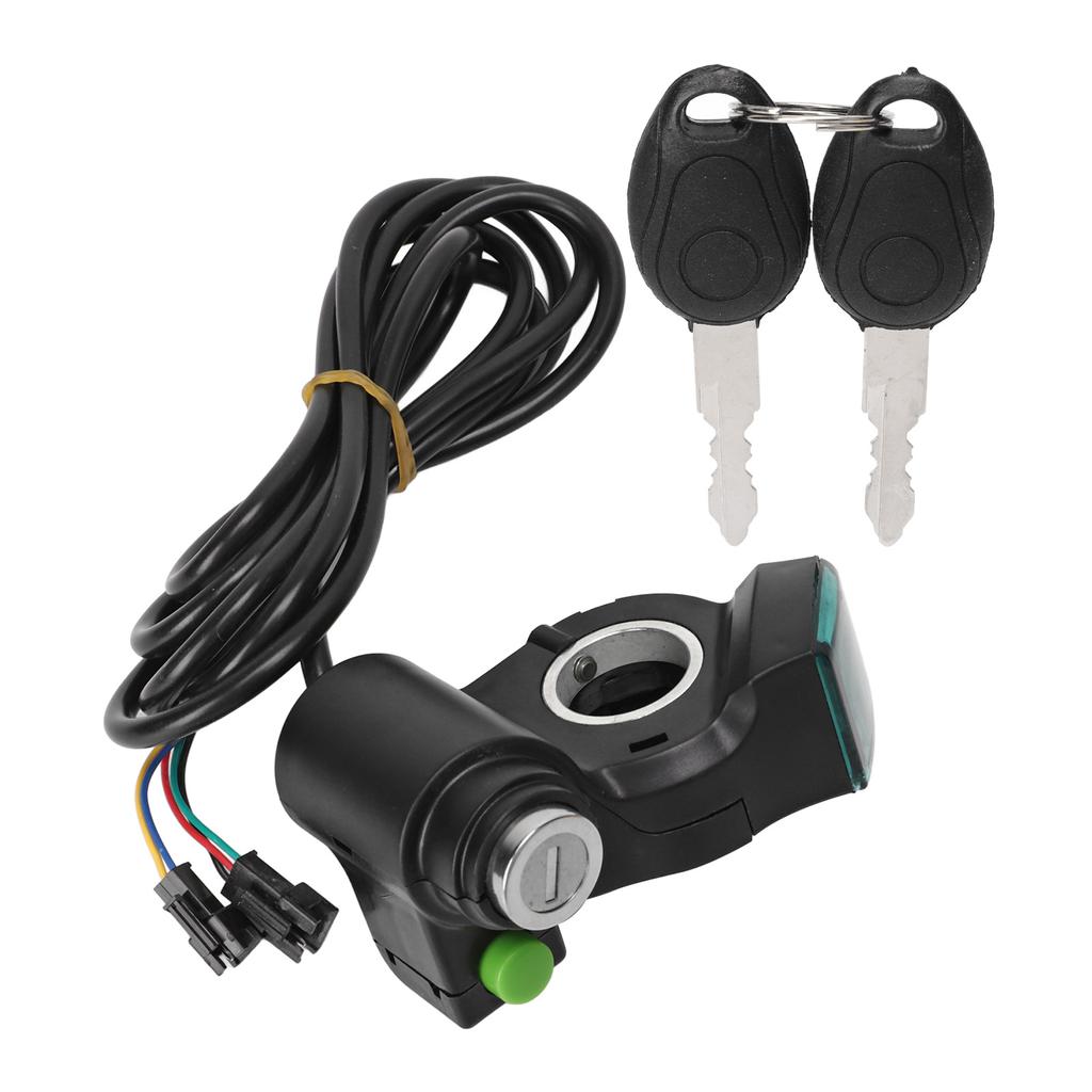 Throttle Grip Handlebar Handle Grip Twist Throttle with Blue Font Display for Electric Bike Motorbike Accessories