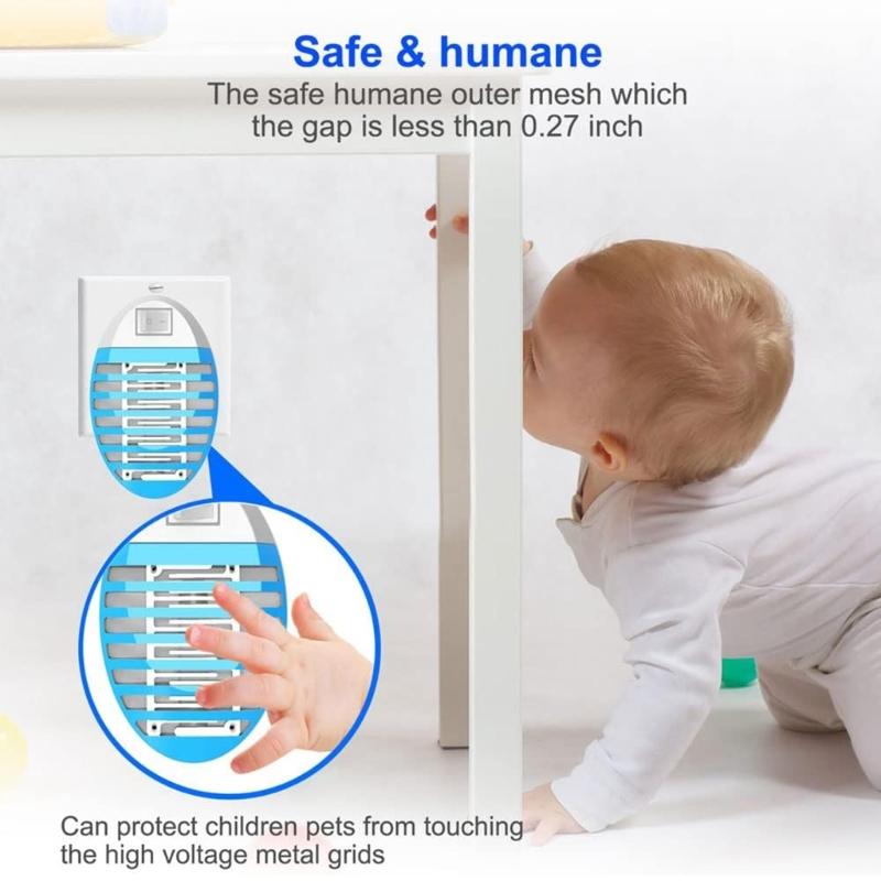 MosquitoesKiller Lamp UV AttractantCatcher Insect Trap for Indoor HomeKitchen Office BugZapper Plug In FlyKiller