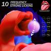 4 In 1 Tongue Push Vibrator Rose Toys 10 Licking and Swaying Patterns Dildo Pleasure Tools