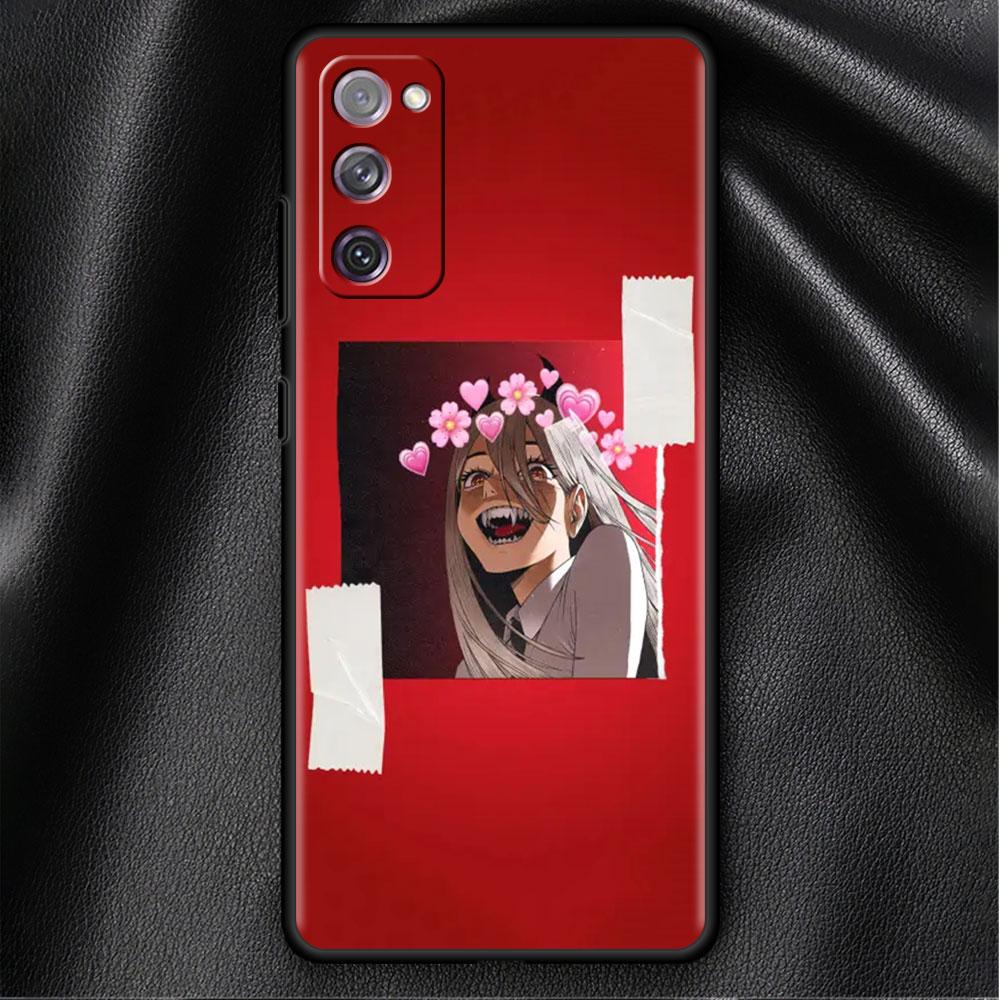 Bumper Case For Samsung Galaxy S22 Ultra S21 FE S20 Plus S10 Lite Phone Cover S10e S9 S8 S7 Silicone Funda Chainsaw Man Girl Sac