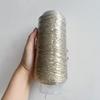 200g/Roll Metallic Crochet Thread, Sparkling Silver Polyester Yarn for Knitting, Weaving, Making Bag, Keychain Charm