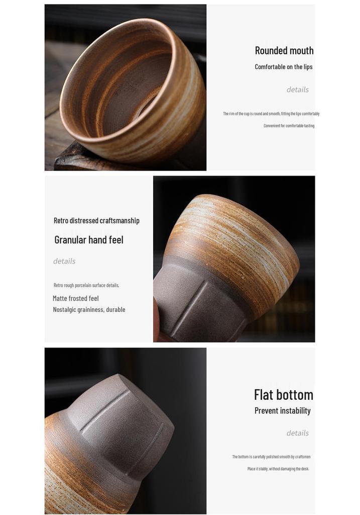 Japanese Rustic Ceramic Espresso and Tea Cup