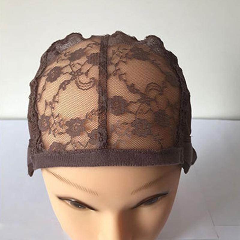 Wig Cap Front Lace For Making Wigs 56Cm Adjustable Straps Black Stretch Weaving Hair Nets Hat Mesh Women'S Dome Accessories