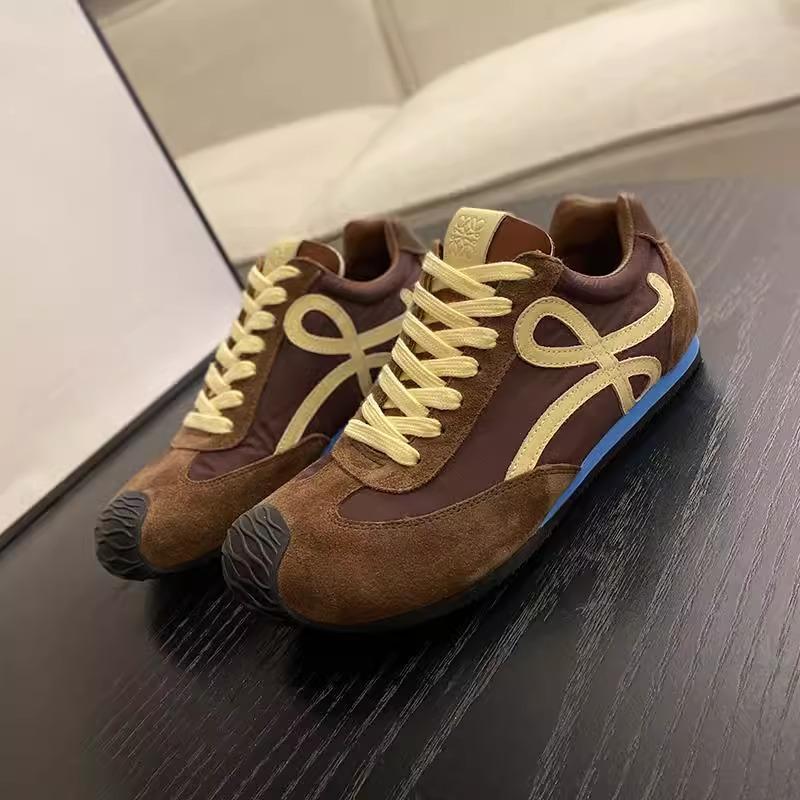 European station 2025 new early spring Forrest Gump shoes color matching flat-bottomed German training shoes casual lace-up fashion versatile spor