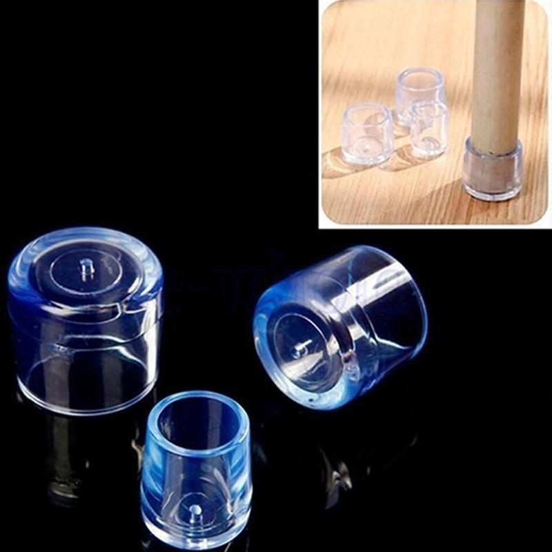 Transparent Rubber Floor Chair Anti Scratch Protector Cap Furniture Table Ferrul