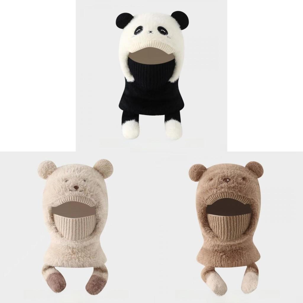 Kids Winter Beanie With Thick Fleece And Integrated Face Mask For Boys And Girls