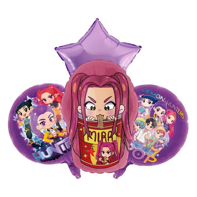 Kpop Demon Hunte Balony na imprezę Huntrix Balony na przyjęcie urodzinowe Akcesoria Dekoracja Anime Balony na imprezę tematyczną Zaopatrzenie