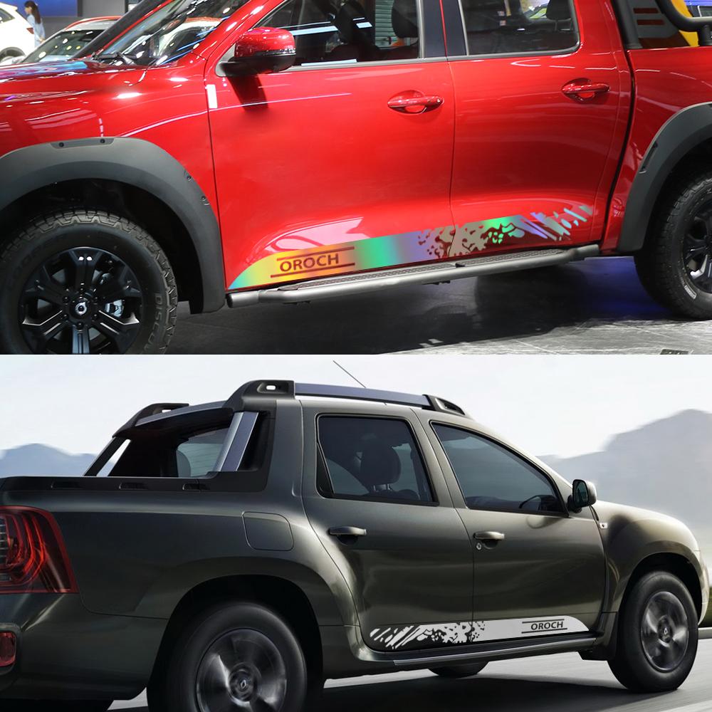 BGX1 Pickup Door Side Skirt Decals For Renault Duster Oroch Car Stickers Truck Graphics Vinyl Decor Sticker Cover Auto Accessories