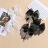 Punk Style Halloween Bat Mesh Bow Mysterious Black Heavy Duty Hair Clip Niche Design High-End Back Of The Head Hair Clip