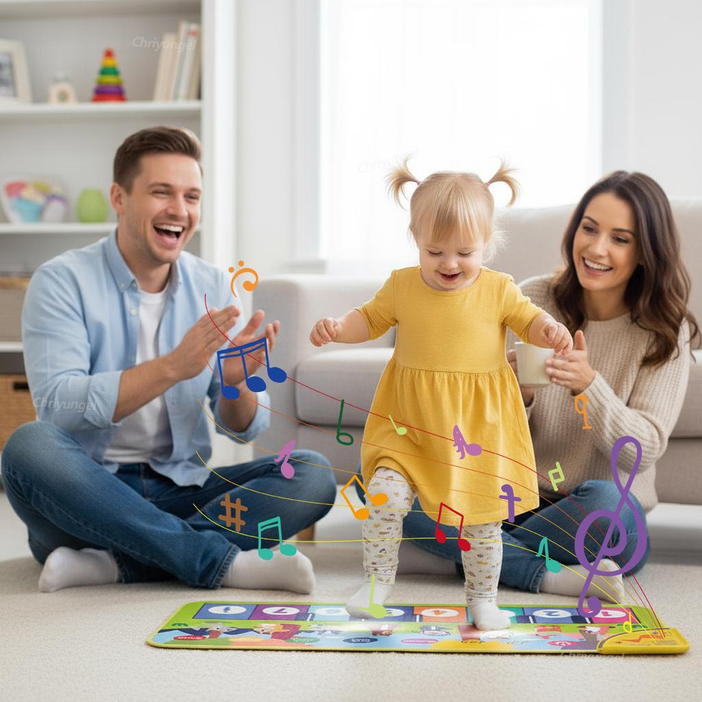 Dansmat Piano Voor Kinderen 80*30Cm Muzikale Speelmat Met Demo Liedjes Peuters Vloer Keyboard Muzikaal Tapijt Meisje Jongen Verjaardagscadeaus