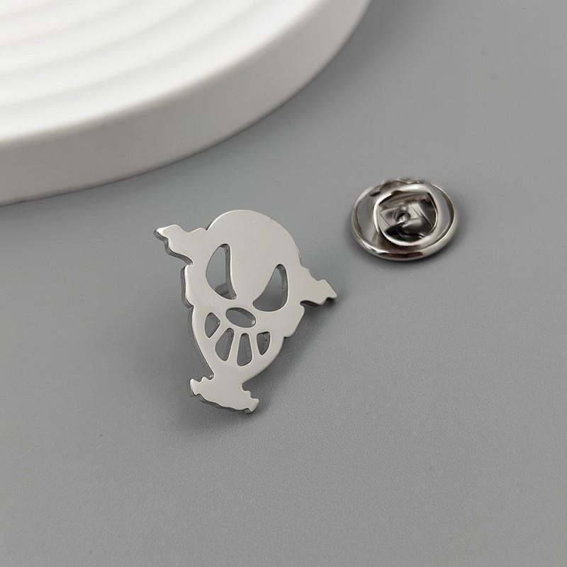 European American Broken Soul Clown Brooch Cufflinks Retro Middle Ancient Style Horror Easter Essential Clothing Accessories 14k