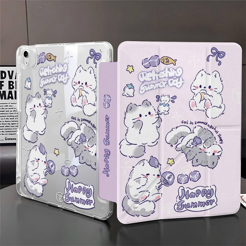 Cute Lamb Cartoon Case For iPad 11 10.9in 7th 8th 9th Gen 10.2 Case for iPad A16 11th Air 13 4 5 Pro 11 Case Y Fold
