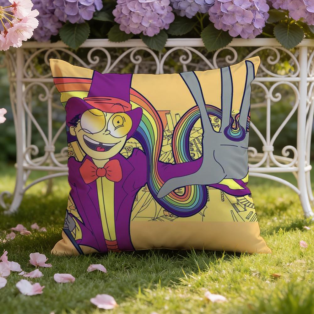 Coole Cartoon S-Superjail Kissenbezug für Zuhause & Auto, Doppelszenen-Kissenbezug: Wendbar für höchsten Tragekomfort