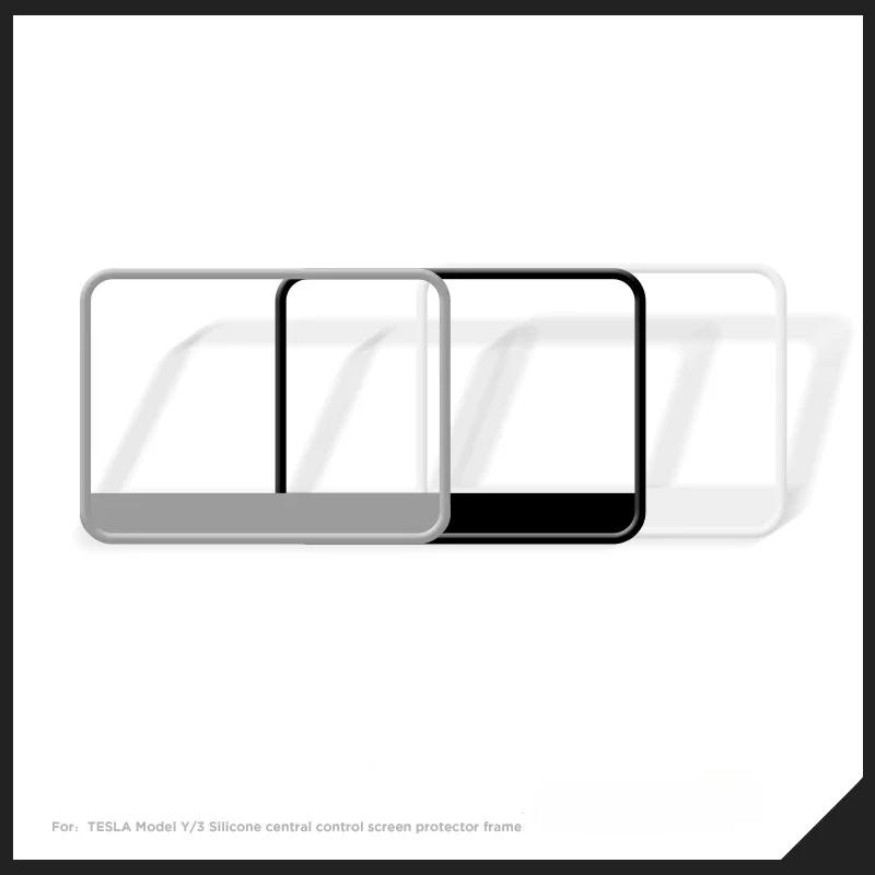 Indoor Rearview Mirror Frame for Tesla Model 3/Model Y Juniper Screen Display Protector Frame GPS Navigation Case Accessories