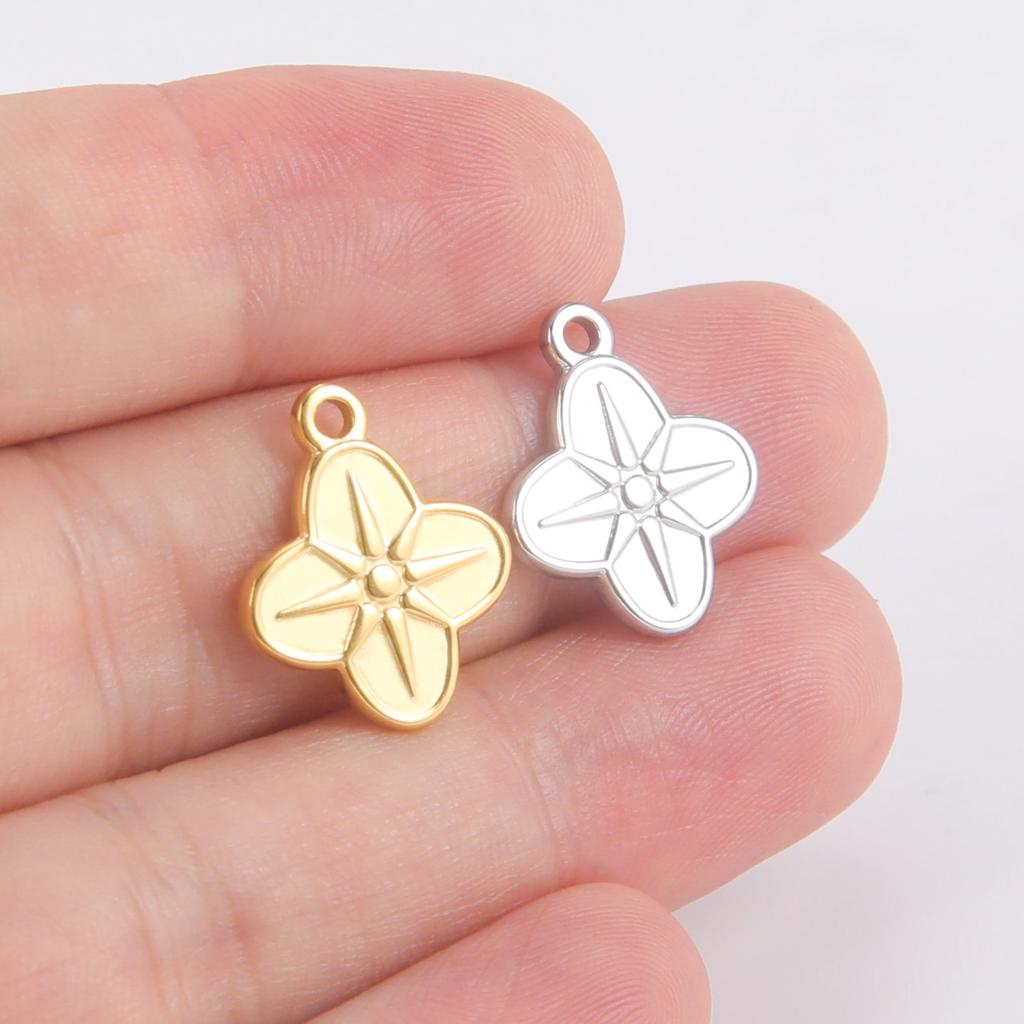 Teamer 5pcs North Star Sun Stainless Steel Charms for Jewelry Fashion Mini Pendant Charm DIY Jewelry Making Supplies wholesale