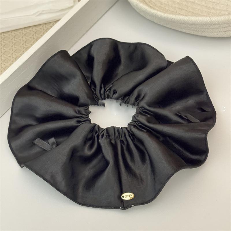 Fabric satin bow large intestine hair band simple head flower new temperament headgear hair accessories high sense